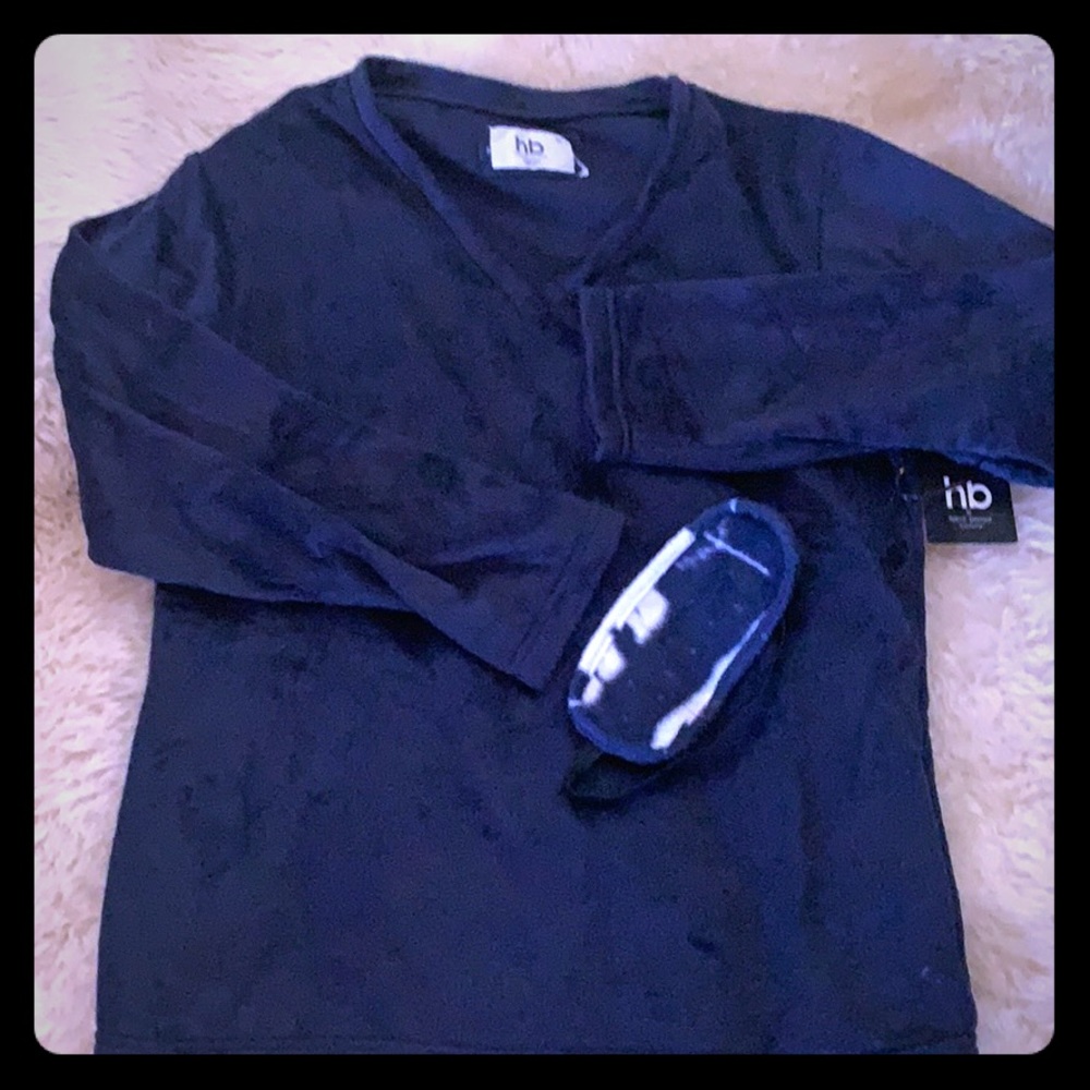 Matching Pajama Top with Sleep Mask